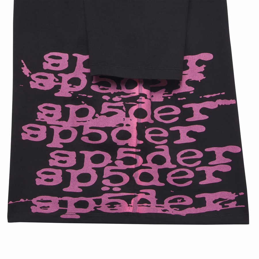 MUSTA PINOTETTU T-PAITA | SP5DER | KING SPIDER