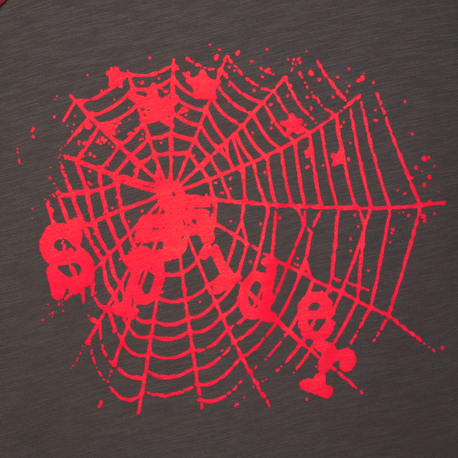 LIUSKEVÄRKEÄ KONTRASTITIKETTU SLUB-T-PAITA | SP5DER | KING SPIDER